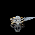 Oval solitaire ring