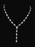 Emerald cut Lariat necklace
