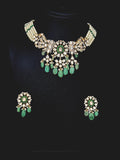 Polki Flower Green drop Set